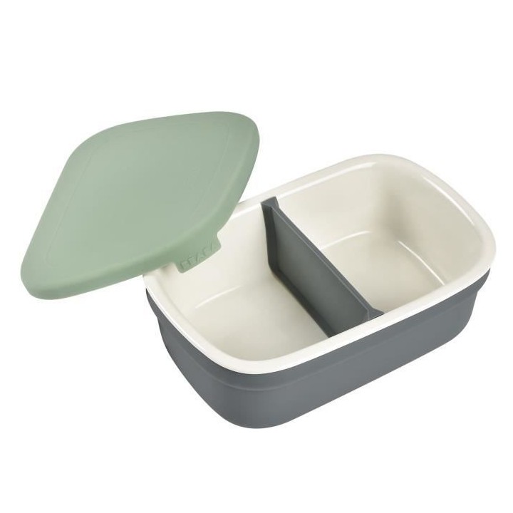 BEABA, Boîte repas bébé, céramique, mineral / vert sauge
