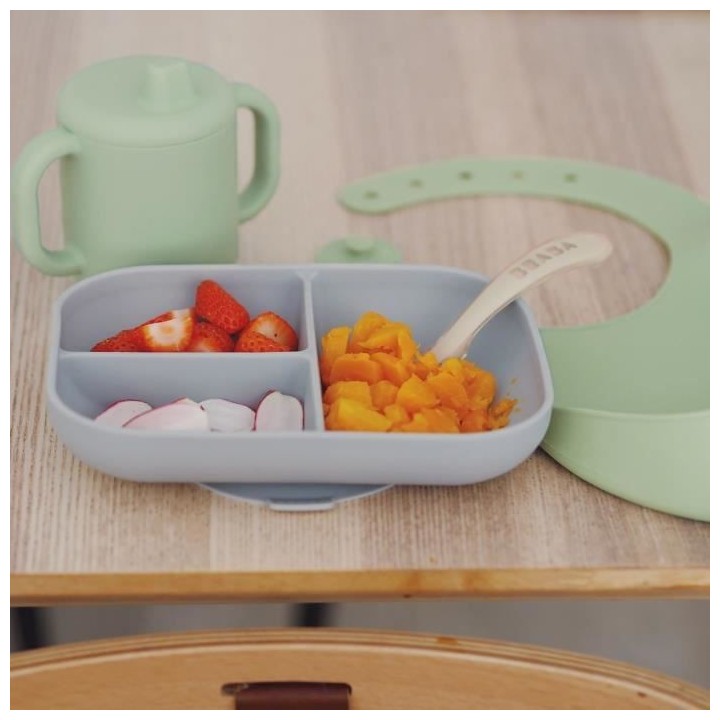 BEABA, Coffret les essentiels repas de bébé, silicone