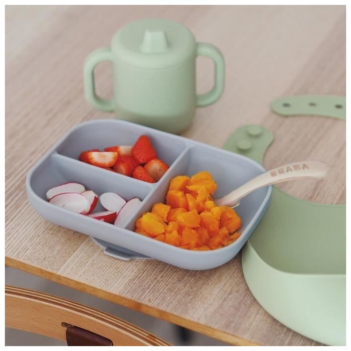 BEABA, Coffret les essentiels repas de bébé, silicone
