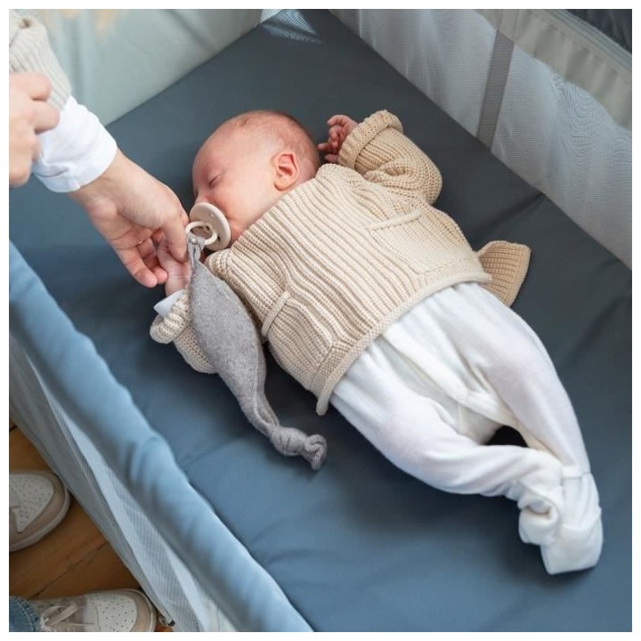 BEABA, Lit parapluie 3 en 1, eazy sleep, gris minéral