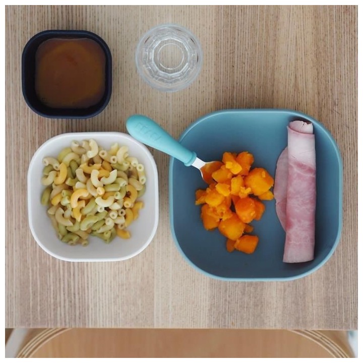 BEABA, Lot de 3 bols silicone gigogne, night / cotton / baltic