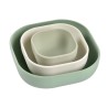 BEABA, Lot de 3 bols silicone gigogne, sage green / cotton / mimisty green