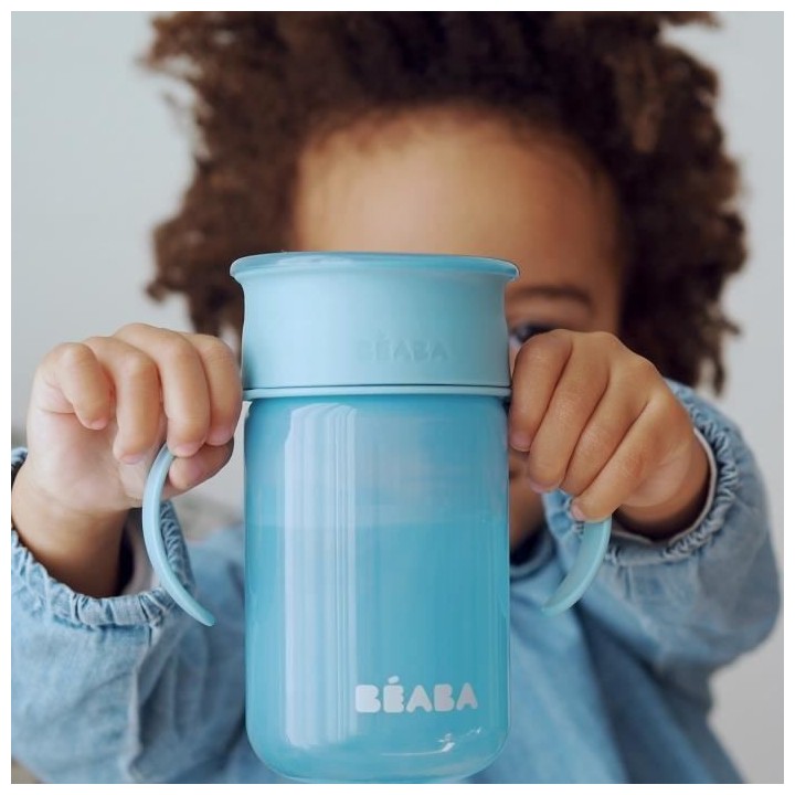 BEABA, Tasse d'apprentissage, 360°, bleu