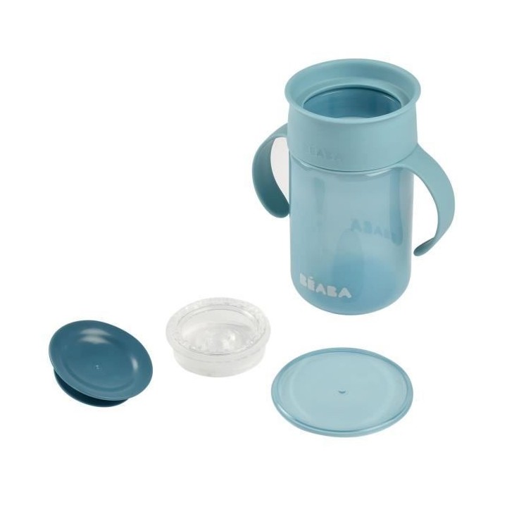BEABA, Tasse d'apprentissage, 360°, bleu