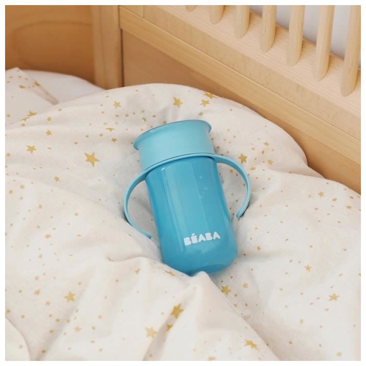 BEABA, Tasse d'apprentissage, 360°, bleu