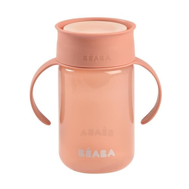 BEABA, Tasse d'apprentissage, 360°, rose