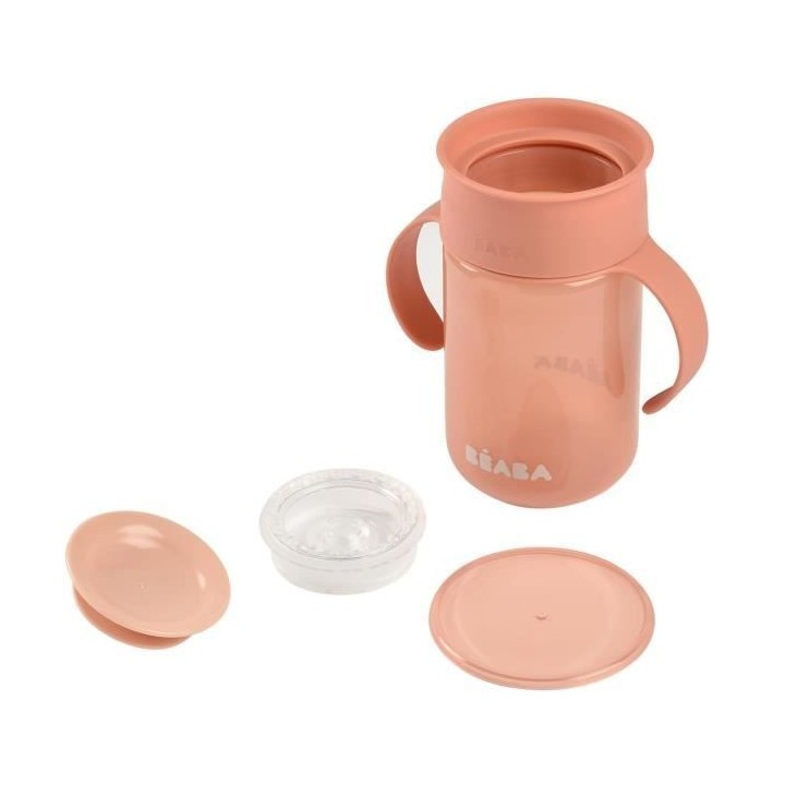 BEABA, Tasse d'apprentissage, 360°, rose