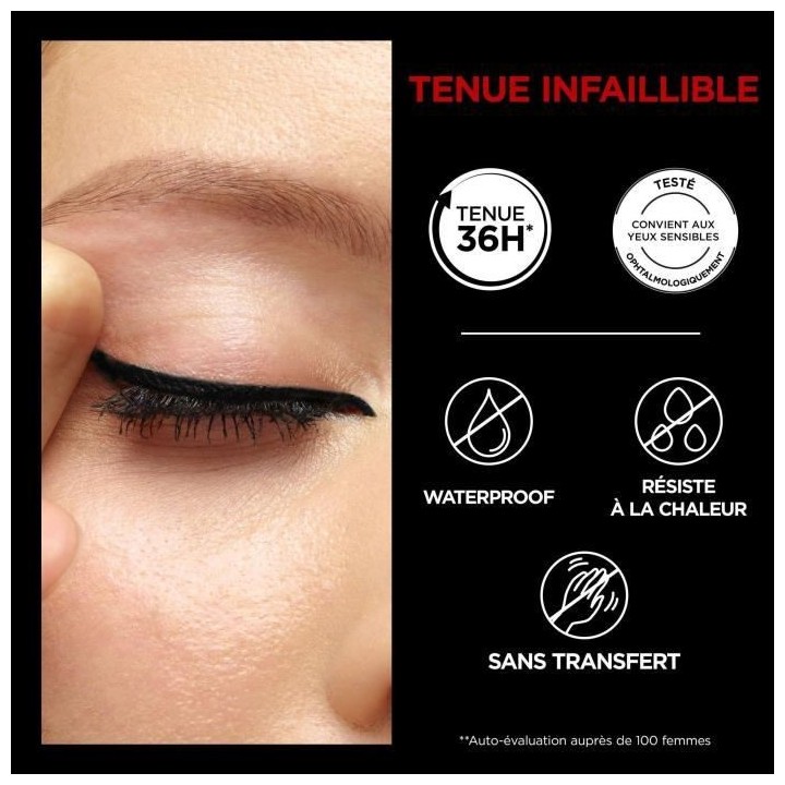 Eyeliner L'OREAL PARIS INFAILLIBLE Mine rétractable waterproof - Tenu