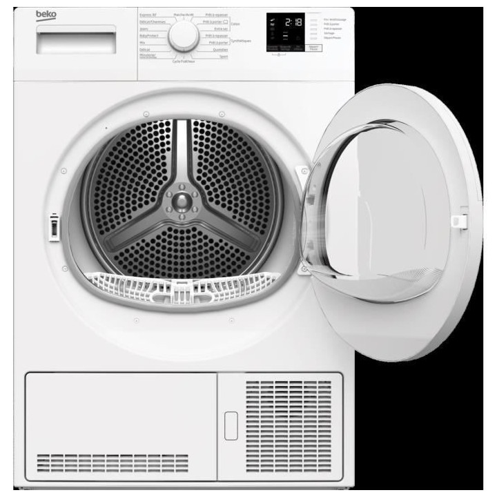 Seche-linge pompe a chaleur BEKO DS8513PA2W - 8 kg - Classe A+ - Blanc