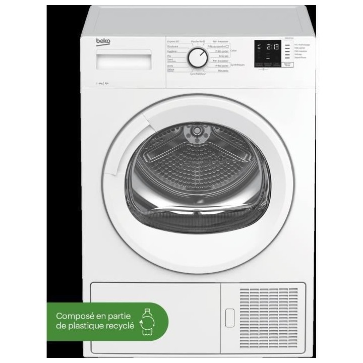 Seche-linge pompe a chaleur BEKO DS8513PA2W - 8 kg - Classe A+ - Blanc