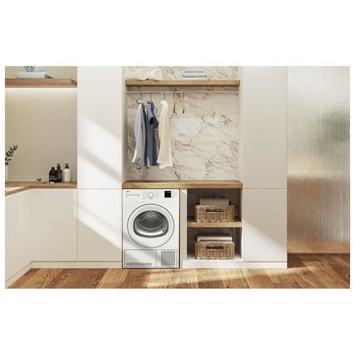 Seche-linge pompe a chaleur BEKO DS8513PA2W - 8 kg - Classe A+ - Blanc