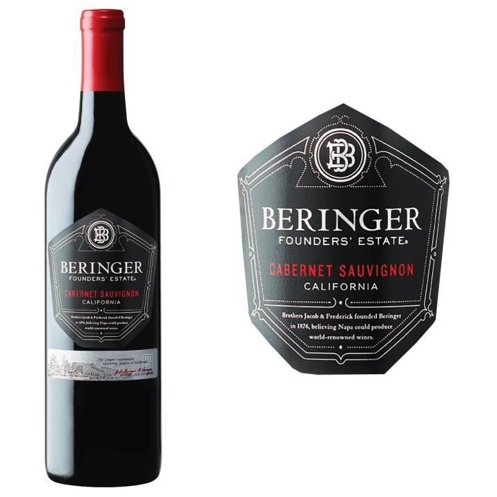 Beringer Founder Estate Cabernet Sauvignon - Vin rouge de Californie