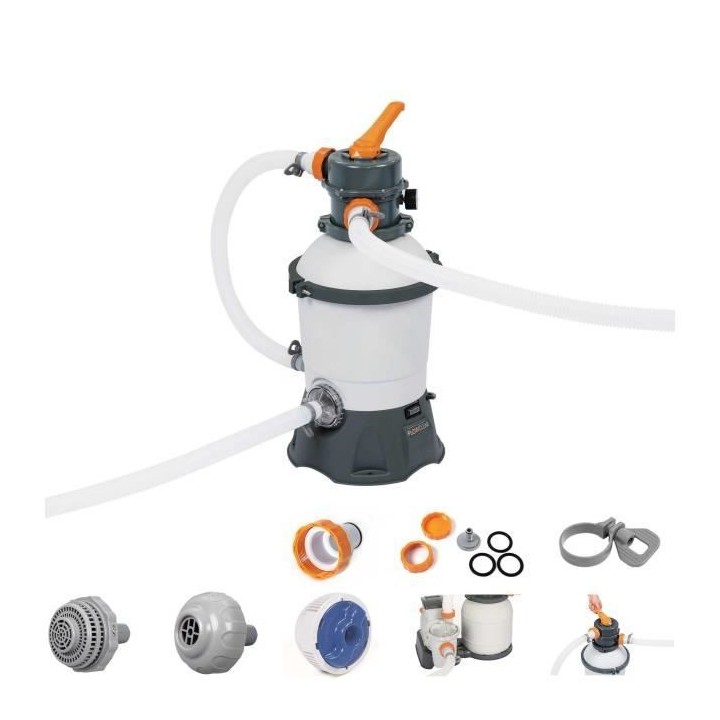 BESTWAY Filtre a sable 3 028 L/h + pré-filtre - Blanc