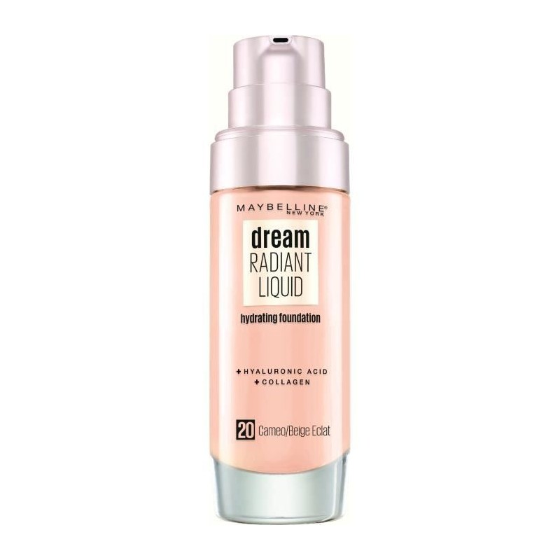 Fond de teint Dream Radiant Liquid MAYBELLINE NEW YORK - Soin hydratant 12H - 20 Beige Eclat