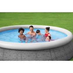 Kit Piscine hors sol autoportante BESTWAY - Fast Set™ - 366 x 76 cm - Ronde (Livrée avec une pompe et cartouche de filtration