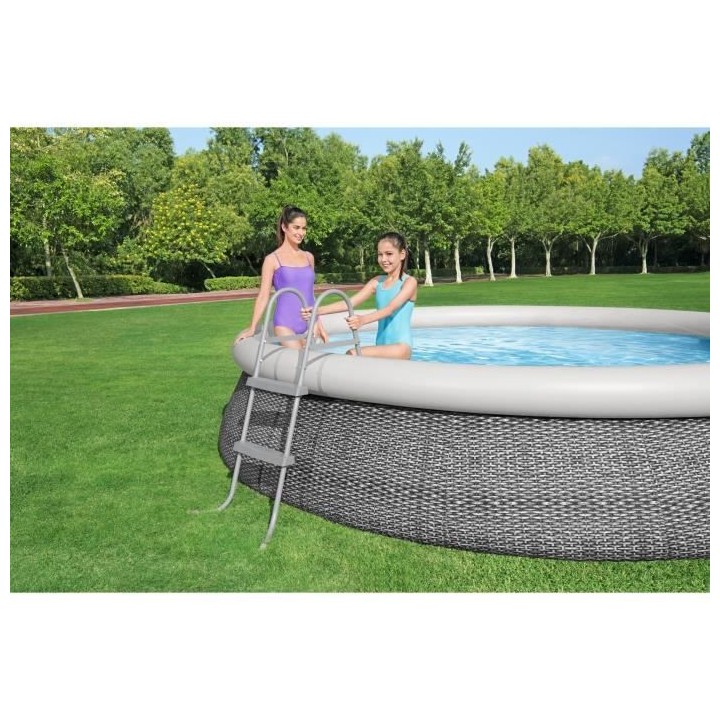 BESTWAY - Echelle 2x2 marches - pour piscine hauteur 84 cm