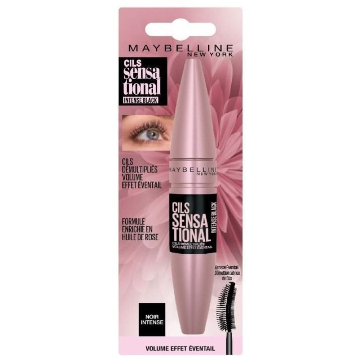 Mascara Volume MAYBELLINE NEW YORK Cils Sensational - Intense Black -