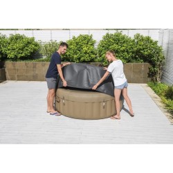 Couverture thermique pour spas ronds 1,96m x 71cm, compatible avec pompes intégrées et pompes externes, EnergySense™, waterp