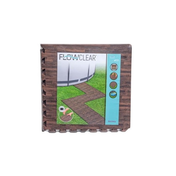 BESTWAY Tapis de sol effet bois carré 50,8cm