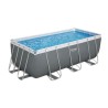 BESTWAY Piscine hors sol Power Steel™ 412 x 201 x 122 cm, filtre a cartouche, échelle, diffuseur Chemconnect™