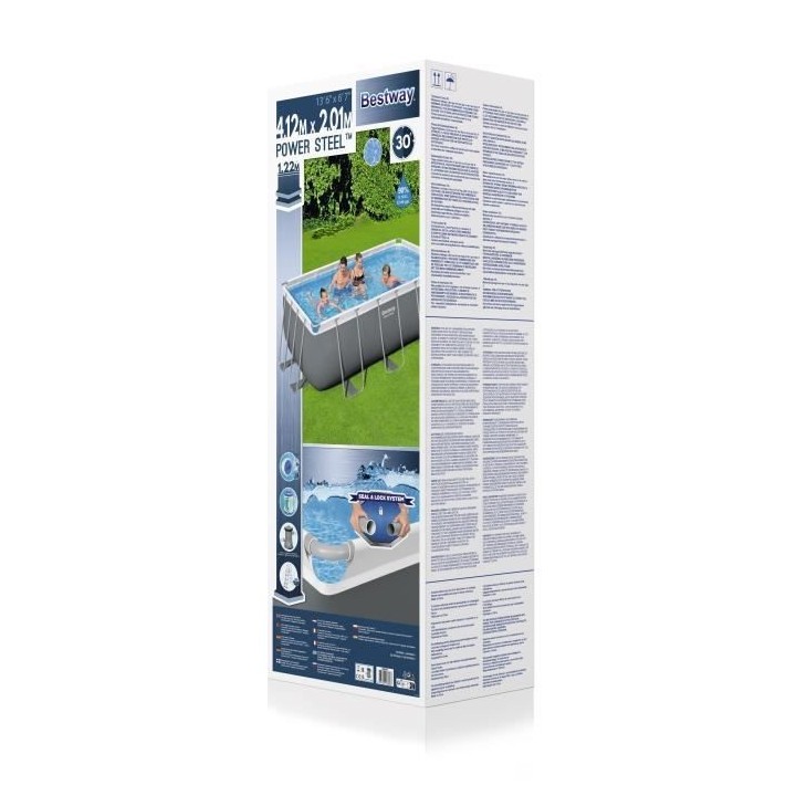 BESTWAY Piscine hors sol Power Steel™ 412 x 201 x 122 cm, filtre a c