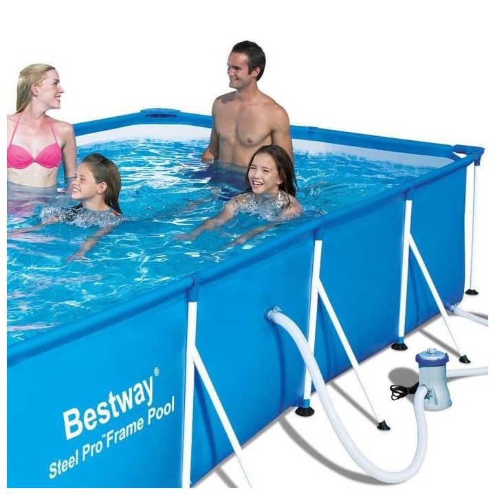 Kit Piscine hors sol tubulaire BESTWAY - Steel Pro™ - 400 x 211 x 81