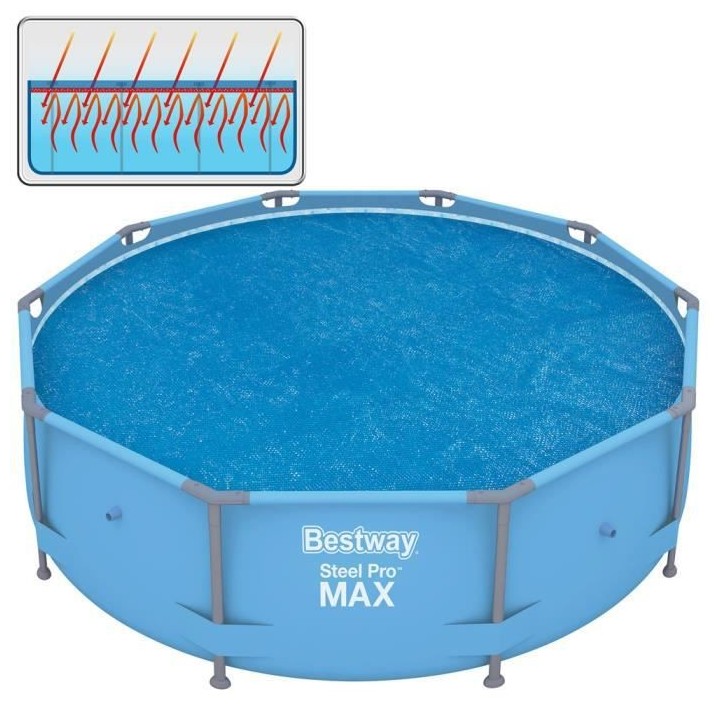 Bâche solaire pour piscines, housse diametre 289cm pour Ø305 cm Fast