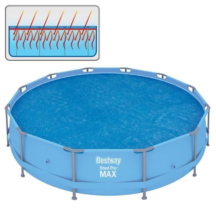 Bâche solaire pour piscines, housse pour piscines Ø356 cm pour Fast