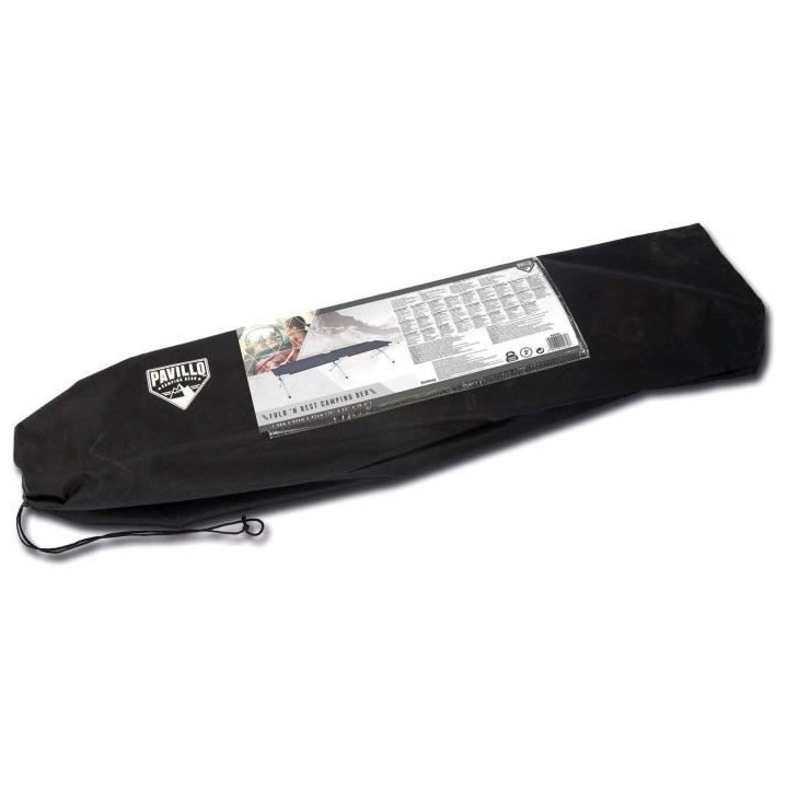 Pavillo Lit de camping Fold 'N Rest Noir