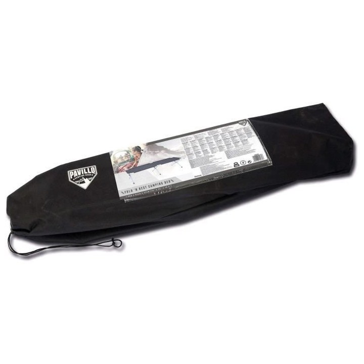 Pavillo Lit de camping Fold 'N Rest Noir