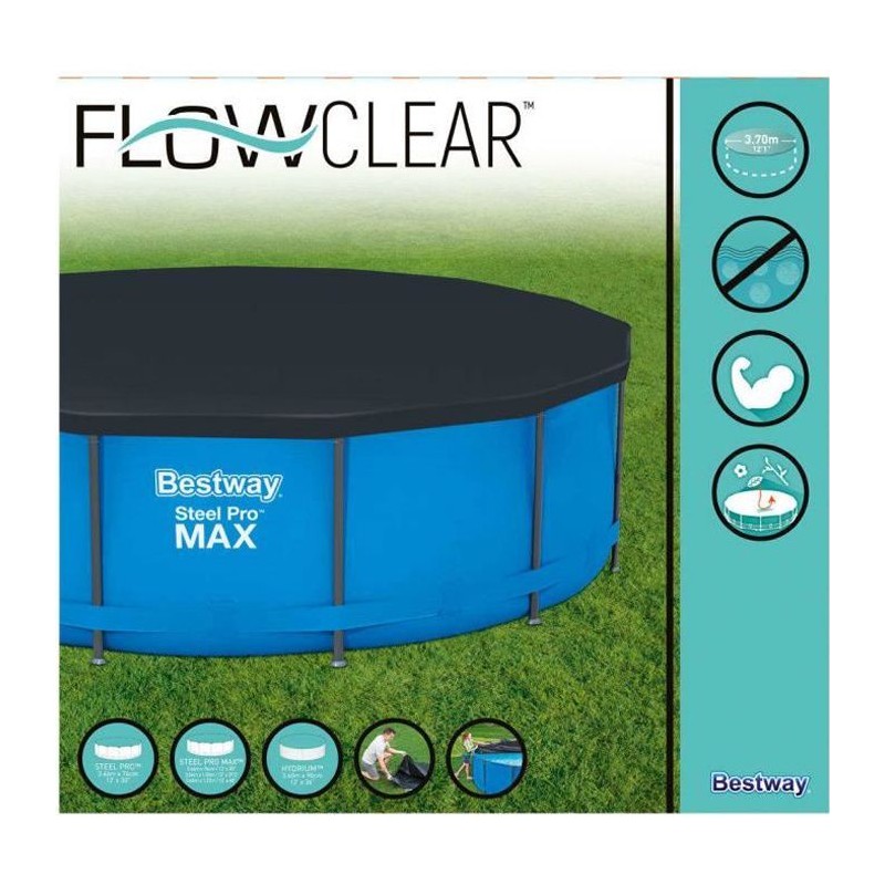 Bestway Housse de piscine pour cadre Sirocco Ronde 366 cm