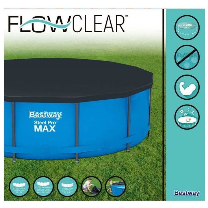 Bestway Housse de piscine pour cadre Sirocco Ronde 366 cm