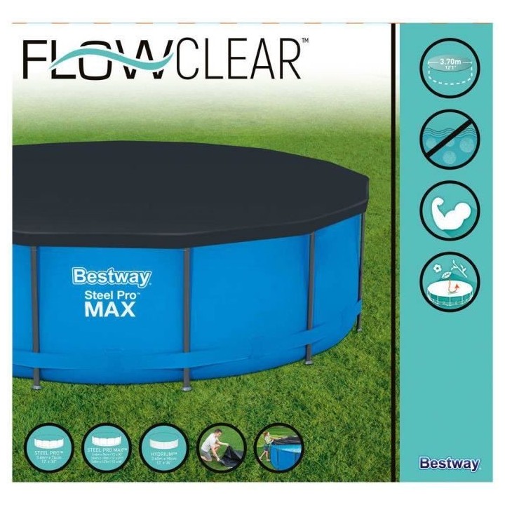 Bestway Housse de piscine pour cadre Sirocco Ronde 366 cm