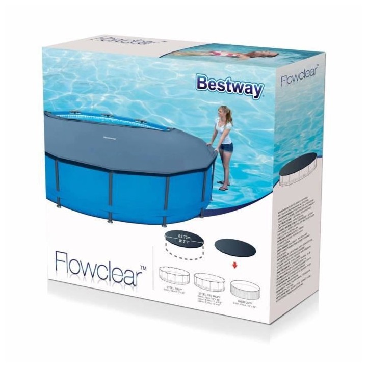 Bestway Housse de piscine pour cadre Sirocco Ronde 366 cm