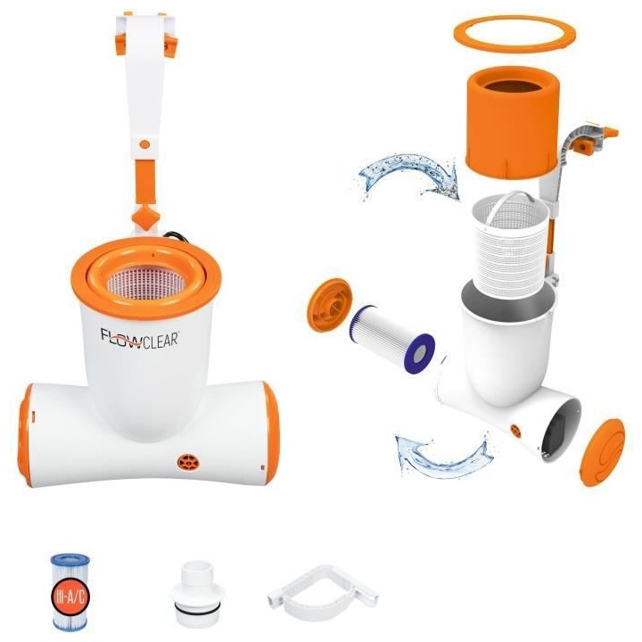 BESTWAY Filtre a cartouche Type III Fac Skimatic - 3,974 m³/h - 77 W