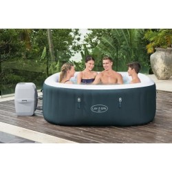 Spa gonflable BESTWAY - Lay-Z-Spa Ibiza Airjet - 180 x 180 x 66 cm - 4/6 places - Carré (+ couverture, cartouche, diffuseur)