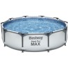 Kit Piscine hors sol tubulaire BESTWAY Steel Pro Max™ - 305 x 76 cm - Ronde (Livrée avec un patche de réparation)