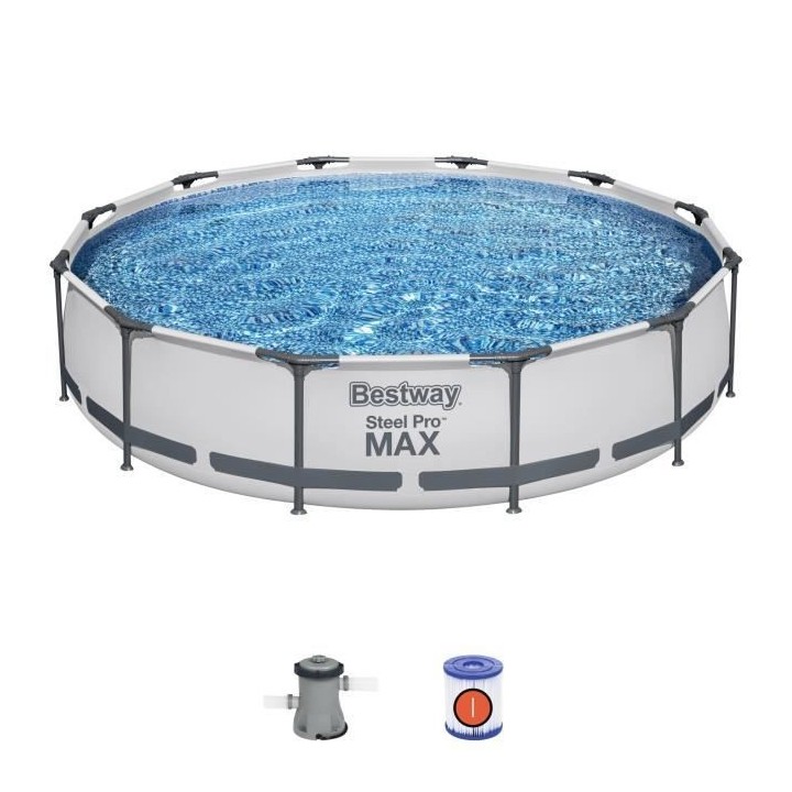 Piscine hors sol ronde Steelpro max 366x76 cm - BESTWAY - 56416