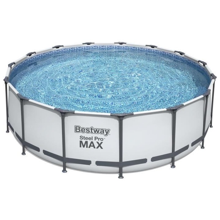 Kit Piscine hors sol tubulaire BESTWAY Steel Pro Max - 457 x 122 cm -