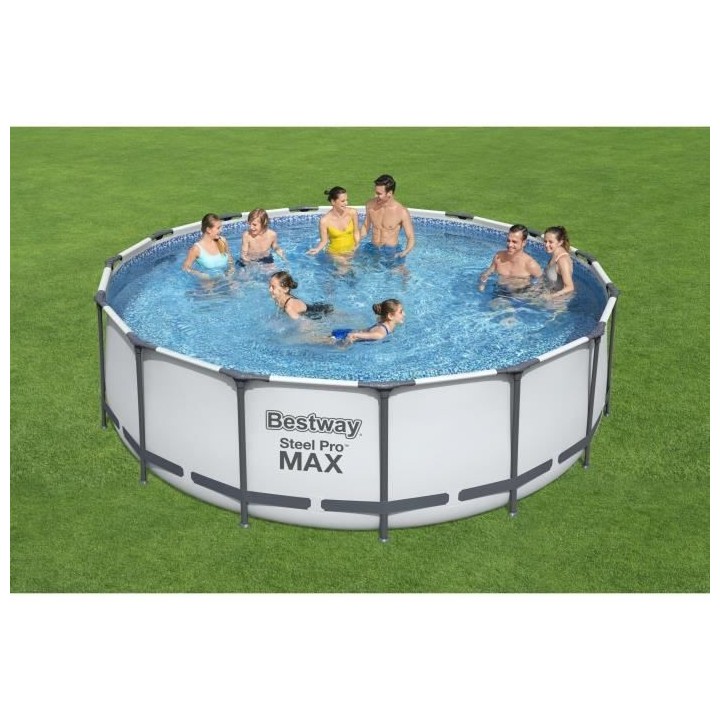 Kit Piscine hors sol tubulaire BESTWAY Steel Pro Max - 457 x 122 cm -