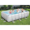 Kit Piscine hors sol tubulaire BESTWAY - Power Steel™ - 404 x 201 x 100 cm - Rectangulaire (Livrée avec échelle, pompe et di