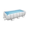 Kit Piscine hors sol tubulaire BESTWAY - Power Steel™ - 404 x 201 x 100 cm - Rectangulaire (Livrée avec échelle, pompe et di