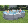 Kit Piscine hors sol tubulaire BESTWAY - Power Steel™- 488 x 305 x 107 cm - Ovale (Livrée avec une échelle, une bâche, un