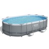 Kit Piscine hors sol tubulaire BESTWAY - Power Steel™- 488 x 305 x 107 cm - Ovale (Livrée avec une échelle, une bâche, un