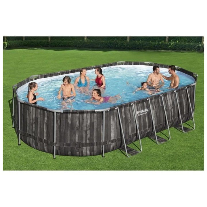 Kit Piscine hors sol tubulaire BESTWAY - Power Steel™ - 610 x 366 x