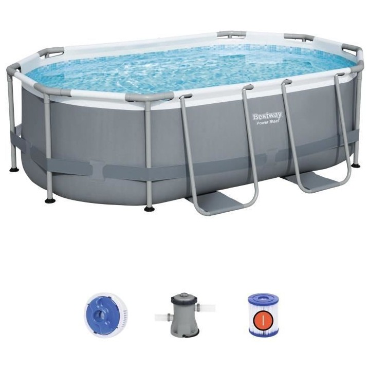 Kit Piscine hors sol tubulaire BESTWAY Power Steel™ - 305 x 200 x 84
