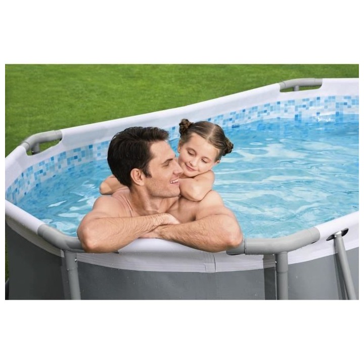 Kit Piscine hors sol tubulaire BESTWAY Power Steel™ - 305 x 200 x 84