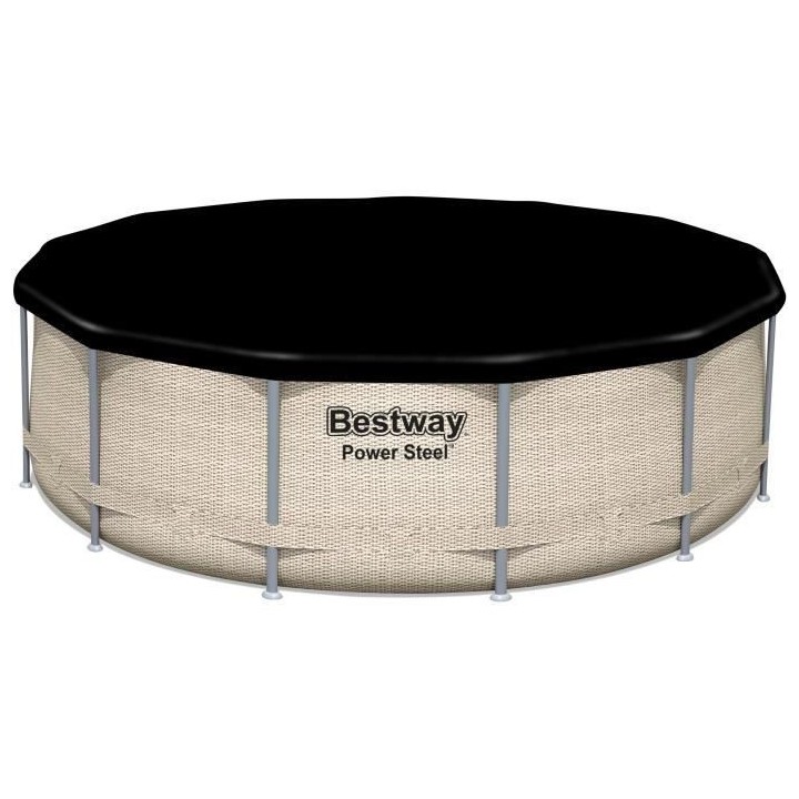 Kit Piscine hors sol tubulaire BESTWAY Power Steel 396 x 107 cm Ronde