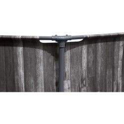 BESTWAY Piscine hors sol SteelPro Max ronde Décor bois, 366 x 100 cm, filtre a cartouche, échelle, diffuseur Chemconnect