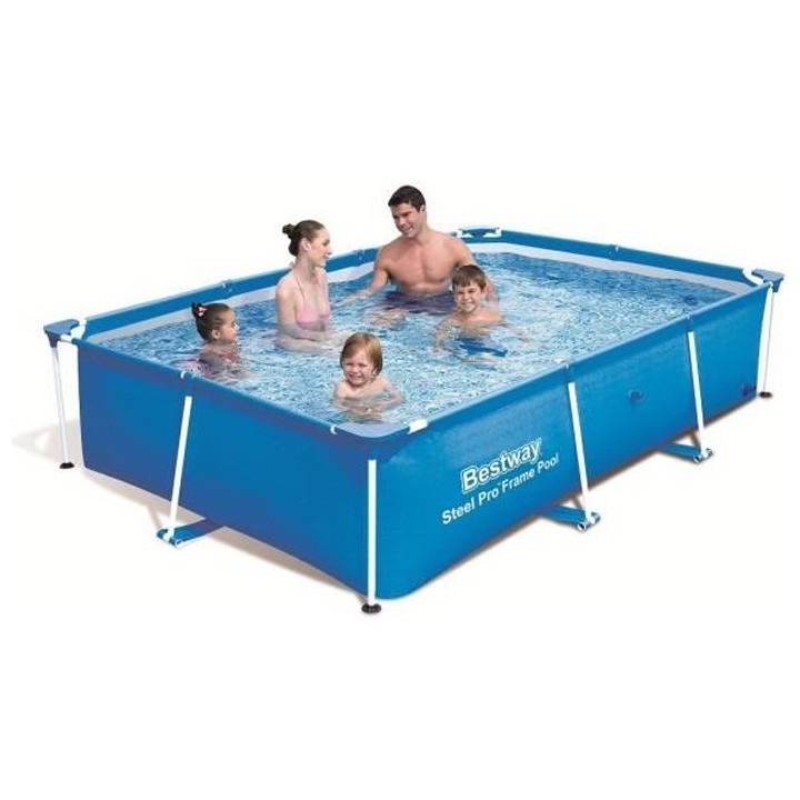 BESTWAY Piscine rectangulaire tubulaire L2,59 x l1,70 x H0,61m